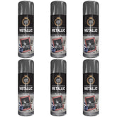 6X Paint Factory Paintgun Grey Metallic Spray Paint 400ml Spray Paint